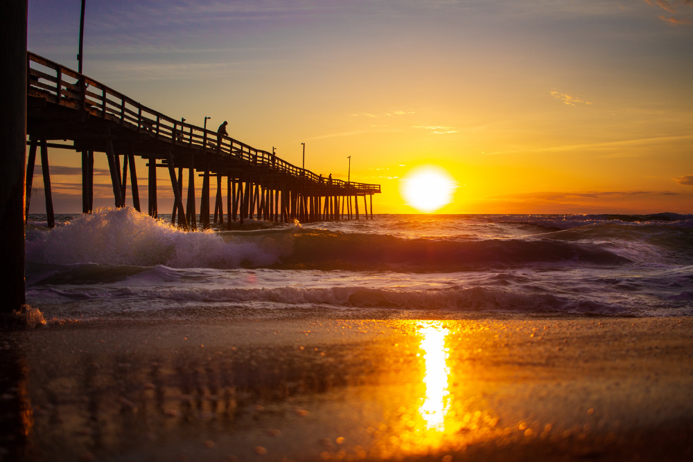 pier at sunset